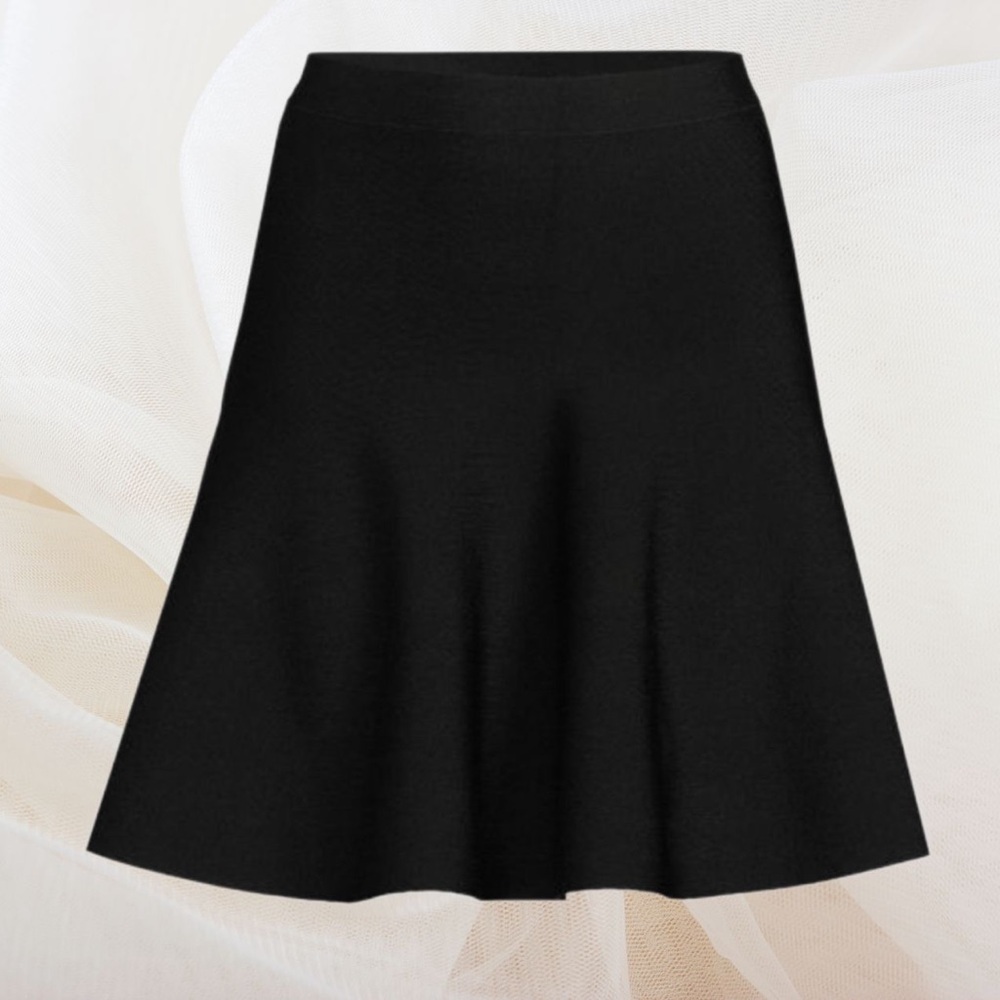 BCBG Max Azria- Ingrid Ponte Flare A Line Skirt XXS